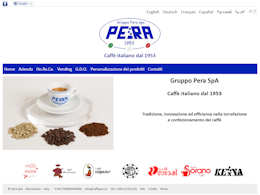 Il sito web per Caffè Pera